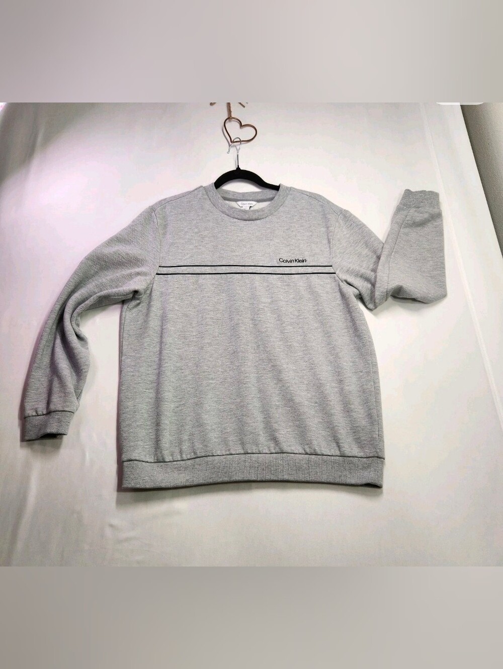 ⭐️Calvin Klein Men's Grey Crewneck Sweatshirt - Size Medium Preppy Timeless